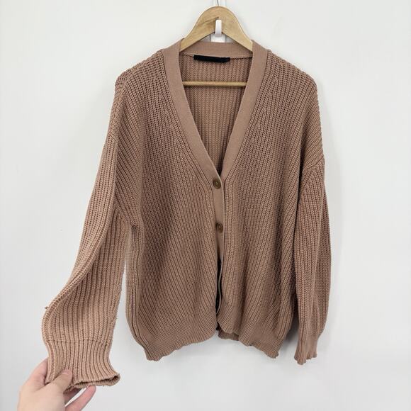 Jenni Kayne Cotton Cocoon Cardigan Womens Small Capsule Quiet Luxury Oversized